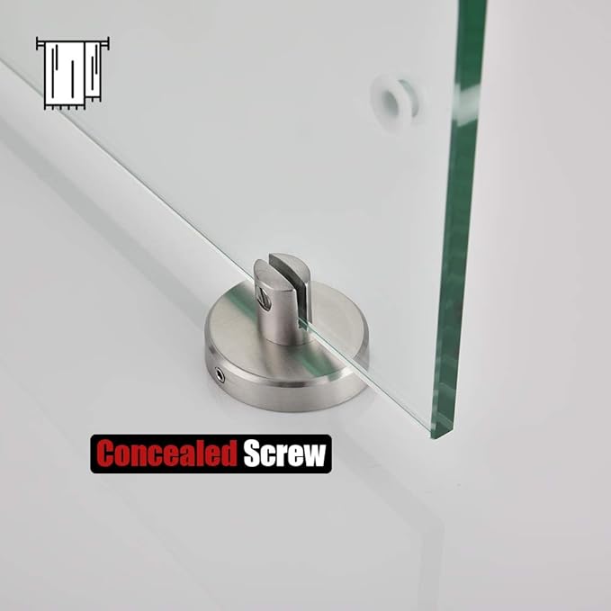 JQK Bathroom Glass Shelf, Shelf with 15 Inch Towel Bar Tempered Glass Shower Storage 16 by 5 inches, 304 Stainless Steel Brushed Finish Wall Mount, TGS100-BN