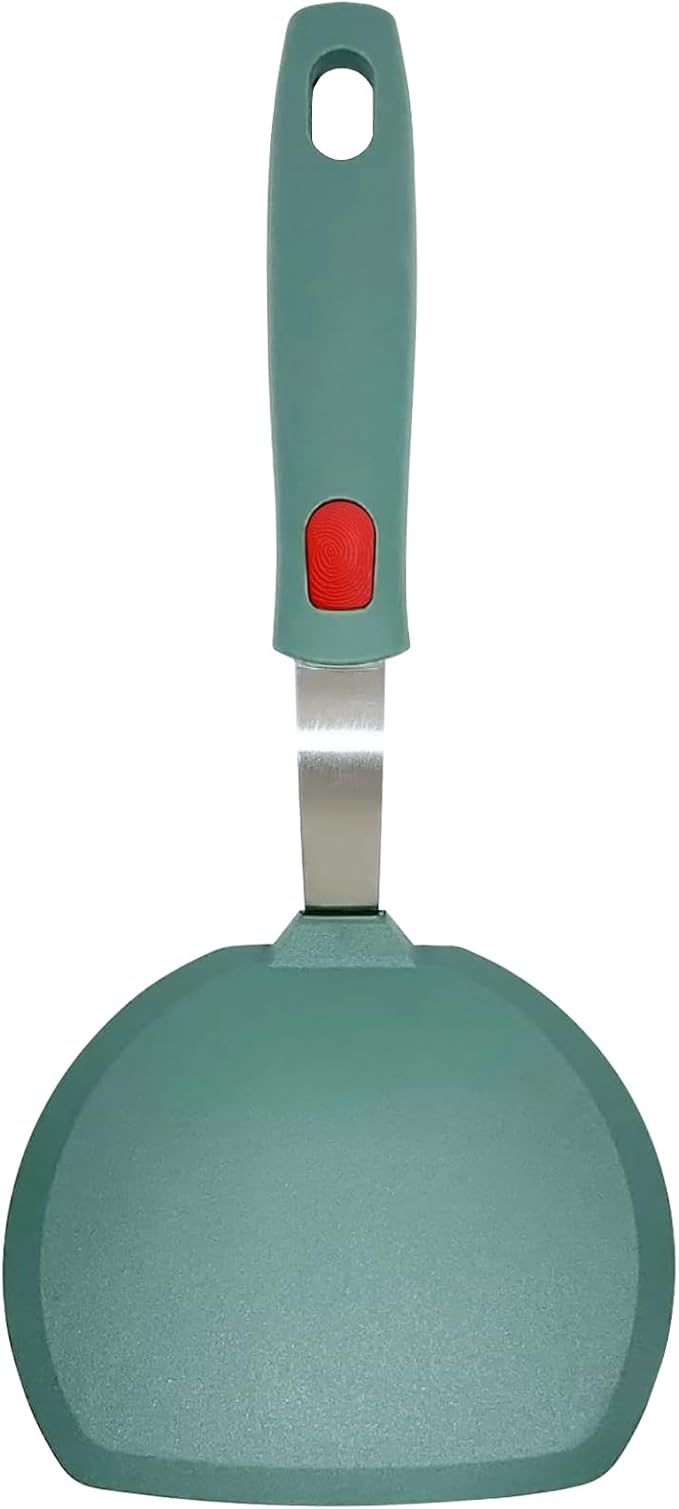 Silicone Spatula Turner, Wide Pancake Spatulas for Nonstick Cookware Pan, Heat Resistant 600°F, Thin Flexible Cooking Spatula for Kitchen Use, Flipper for Omelette Egg Fish, Dishwasher Safe