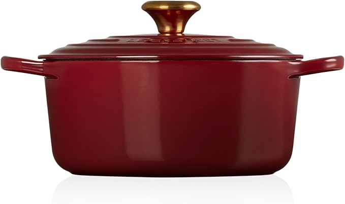 Le Creuset Enameled Cast Iron Signature Round Dutch Oven, 4.5 qt., Garnet