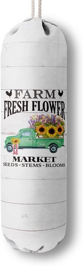 Grocery Bag Holder Organizer, Wall Mount Storage Container Dispenser - Farmhouse Kitchen Gifts for Mom, Housewarming, Family, Friends, Women, Grandma