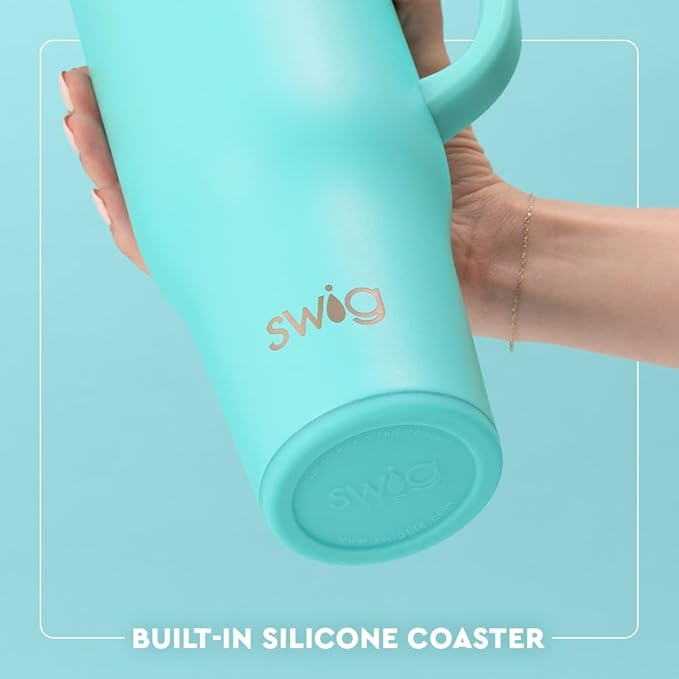 Swig Life 40oz Mega Mug, 40 oz Tumbler with Handle and Straw, Cup Holder Friendly, Dishwasher Safe, Extra Large Insulated Tumbler, Stainless Steel (Wild Thing)