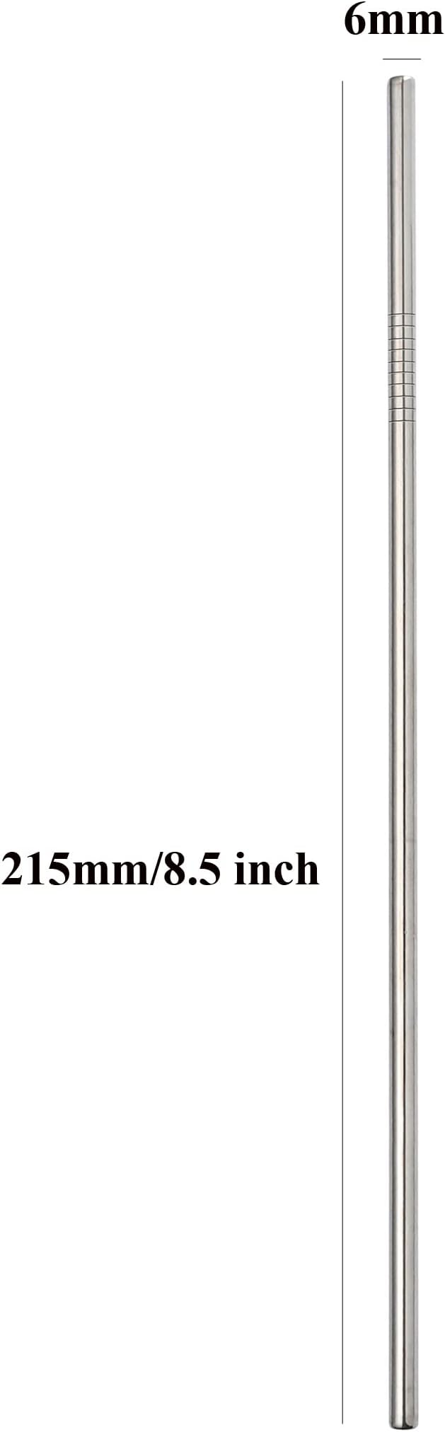 Reusable Straight Metal Straw 50Pack in Bulk,215mm Stainless Steel Straws for Drinks.Drinking Straws Wholesale for 30 oz & 20 oz Tumblers Yeti Water Bottle (8.5" - Silver, 50pcs - Straight)