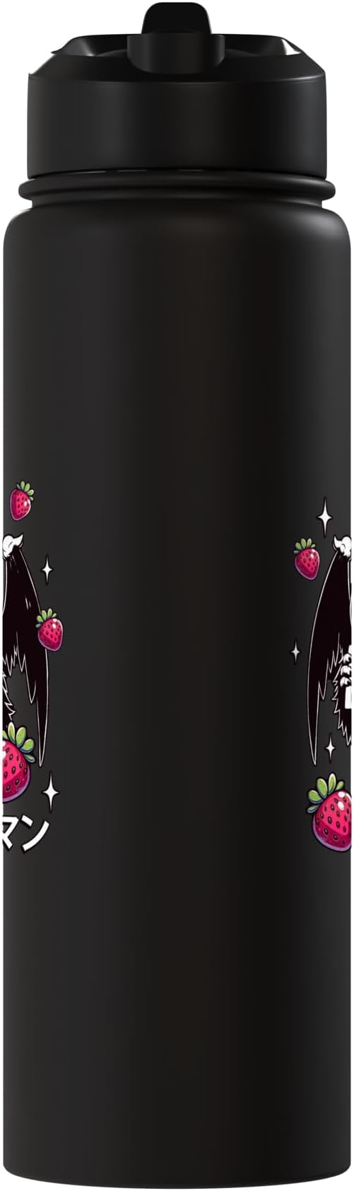 Kawaii Strawberry Milk Shake Carton Mothman Stainless Steel Insulated Water Bottle