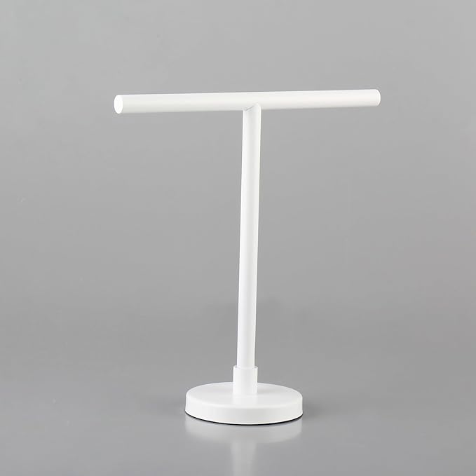 GERZWY SUS 304 Stainless Steel Free Standing Modern Hand Towel Holder Countertop Towel Ring, White