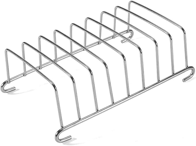 Silver 8 Holes Stainless Steel Tool Toast Cooling Grid Bread Rack Rectangle Air Fryer Accessories Organizer Safe Healthy Stainless Steel Toast Rack Baking Tools and Accessories, Cooling Racks