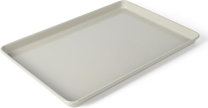 Martha Stewart Gallen 13 x 9 Inch Nonstick Carbon Steel Cookie Sheet – Cool Grey, Durable Bakeware for Even Baking and Easy Cleanup