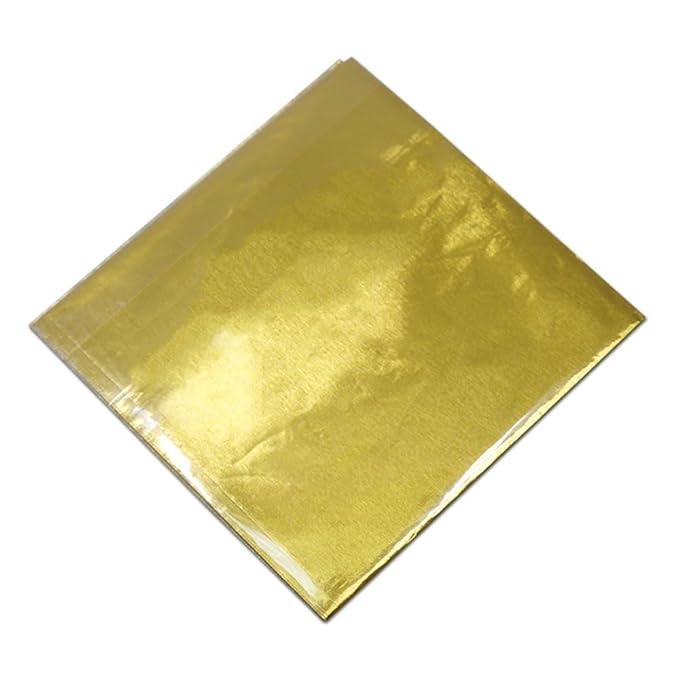 PABCK 500 Pcs 5 Colors Chocolate Candy Wrappers Aluminium Foil Wrapping Papers Square Sweets Lolly Paper Food Tin Foil Wrapper for Candy Packaging Decoration (5.9x5.9 inches)