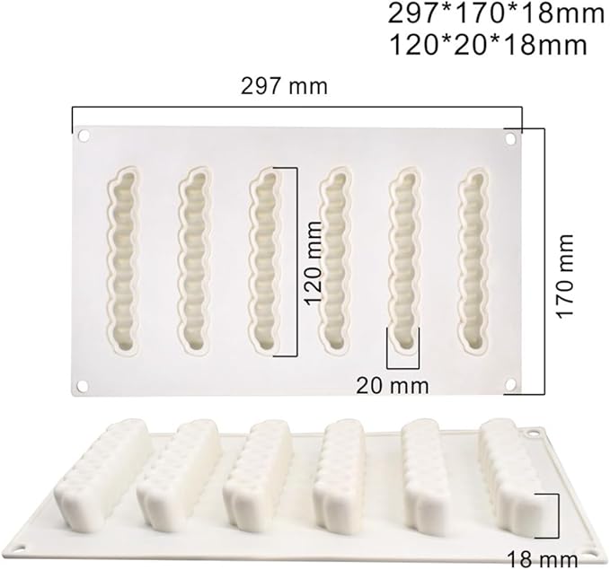 mostsom Silicone Molds Baking Mold for Mousse Cake, Silicone Mold for Chocolate, French Dessert Mold for Pastry Chocolate, Reusable Non-Stick Easy Release Baking Molds (I_ Creamy)