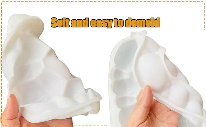 3D Cloud Shape Silicone Mold for Baking Mousse Cake Ice Cream Dessert Pudding Brownie Pastry Fondant Jelly Cake Decoration Mold