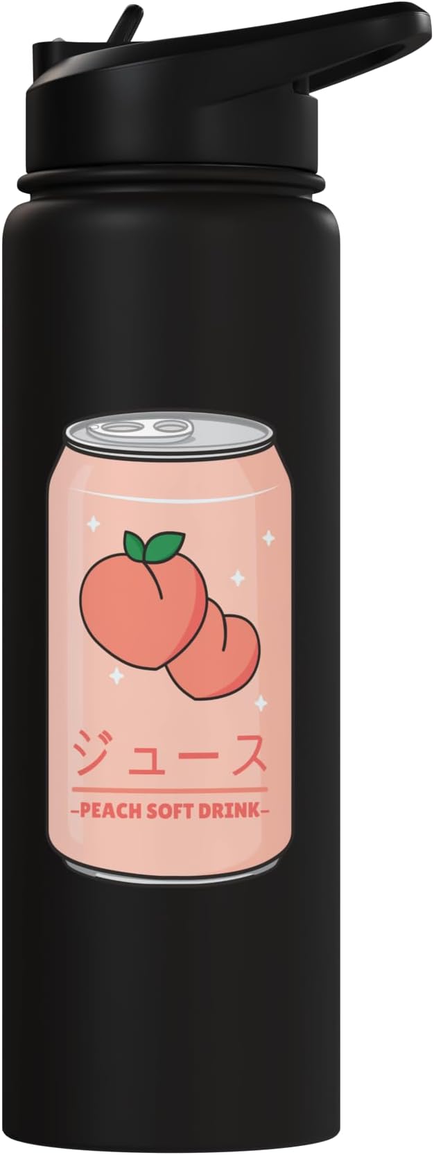 Kawaii Soft Drink Aesthetics Japanese Peach Juice Stainless Steel Insulated Water Bottle