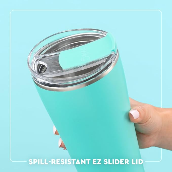 Swig Life 32oz Insulated Tumbler, Travel Coffee Tumbler with Lid, Cup Holder Friendly Travel Coffee Mug, Stainless Steel, 32 oz, Reusable Insulated Mug with Lid (Holy Cow)