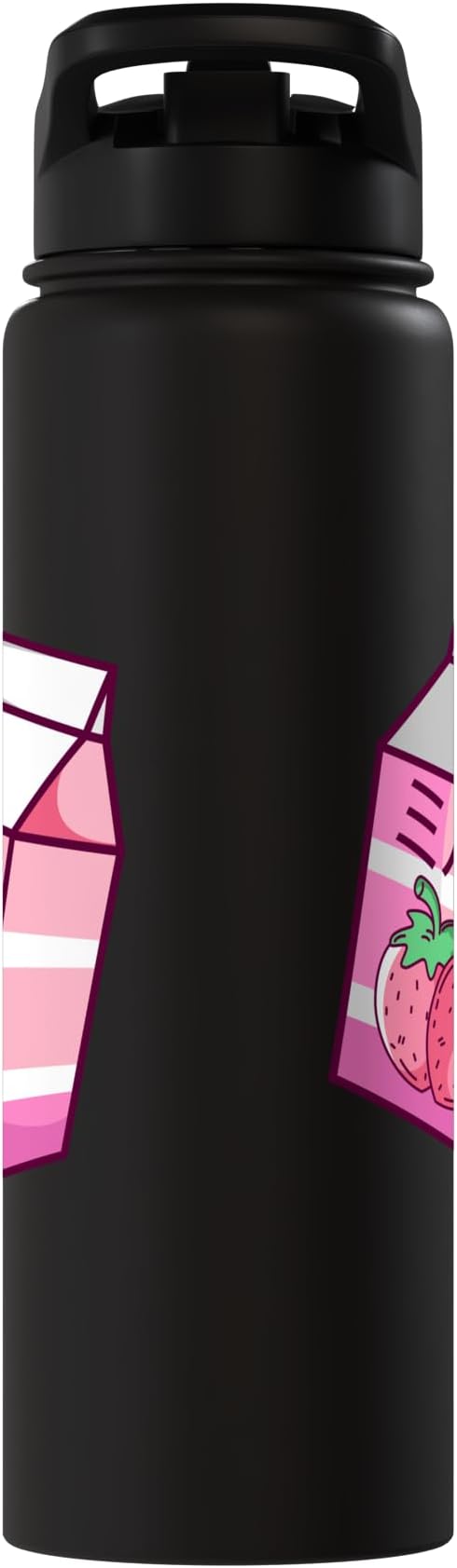 Kawaii Japanese Pink Retro 90s Strawberry Milk Carton Stainless Steel Insulated Water Bottle