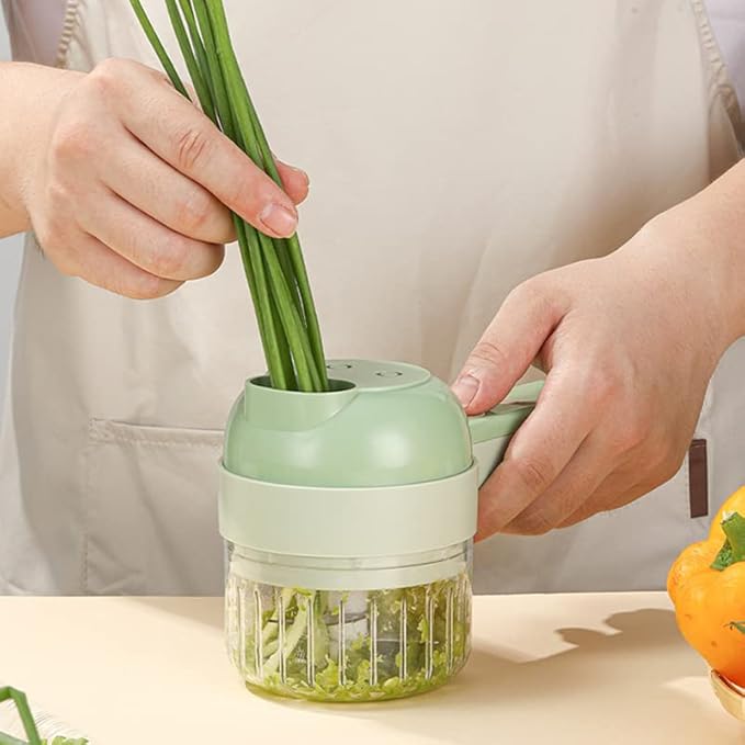 Cordless Garlic Chopper, Handheld Vegetable Chopper for Home Kitchen, Electric Wireless Food Chopper for Garlic Pepper Chili Onion(Food Chopper)