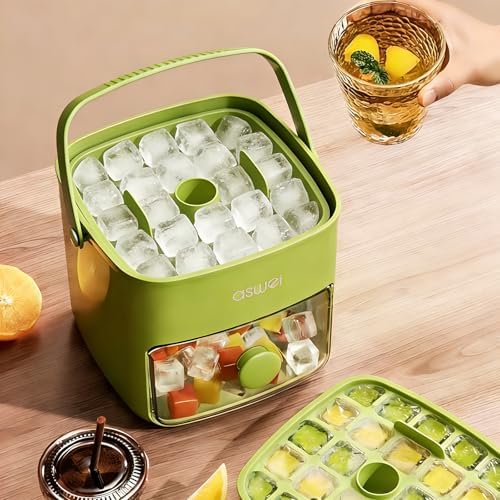 Ice Cube Tray with Lid and Bin + Ice Cube Tray
