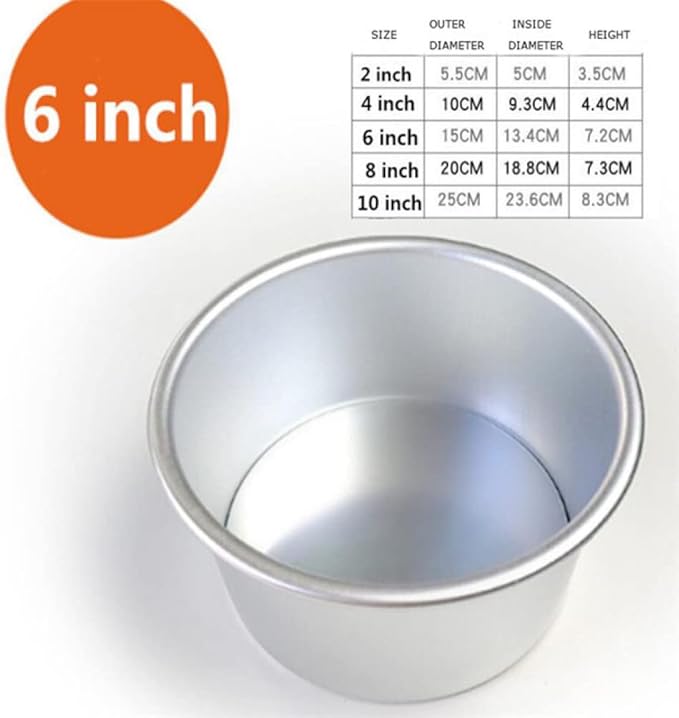 Cake Tin， Non-Stick Cake Mould, Baking Tools Baking Mold,Cake Mould,Baking Baking 2/4/6/8/10 Inch Round Live Bottom Cake Mold Baking Mold Bread Decoration Non-Stick Non Stick Skillet Pan Pans (Color :