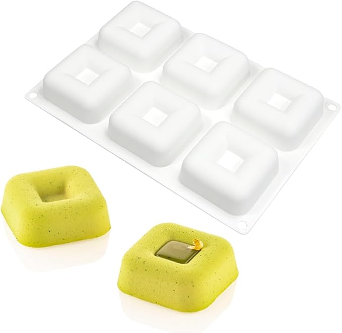 mostsom Silicone Molds Square Mousse Mold DIY Chocolate Mold Mousse Cake Baking Decorating Dessert Cake Decoration Modeling Silicone Mold (G Big Square)
