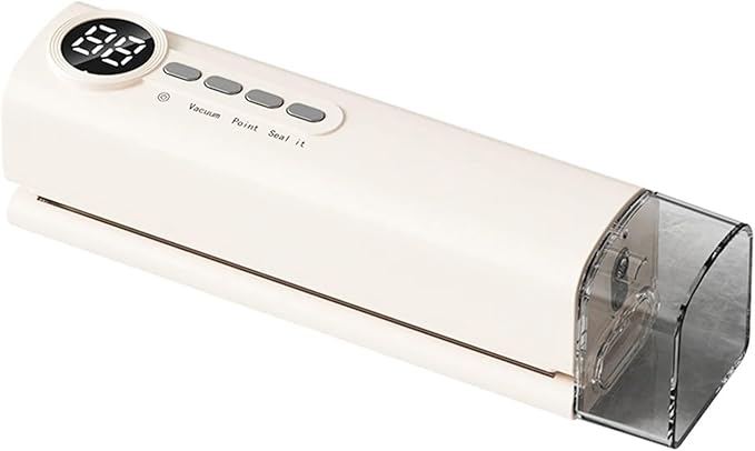 Vacuum Sealer Machine, Mini Vacuum Sealer Wireless Multifunctional Food With Suction Dry/Moist Sealing Machine Plastic Bag Heat,Food Sealer(White)