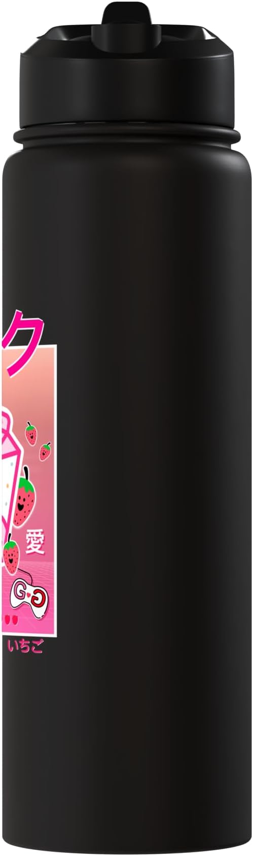 Strawberry Milk Carton Kawaii Pink Aesthetic Otaku Japanese Stainless Steel Insulated Water Bottle