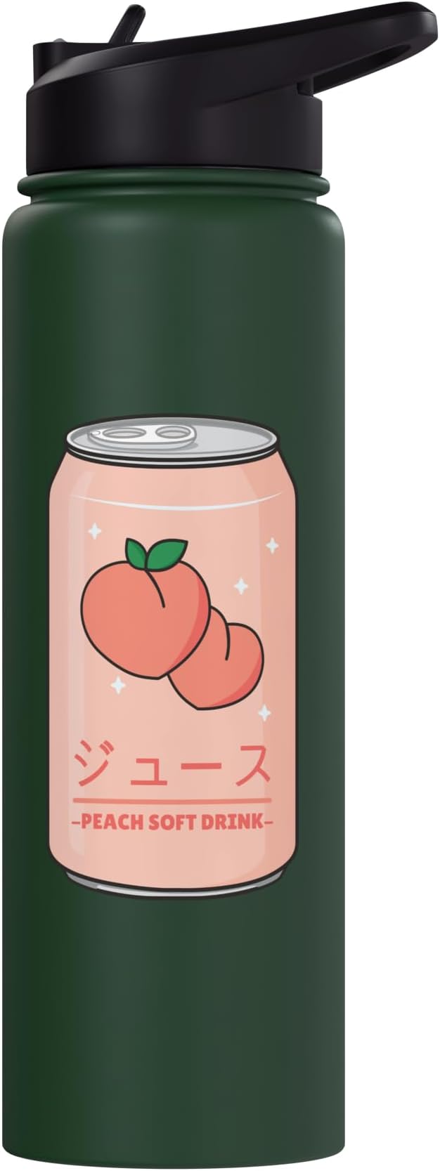 Kawaii Soft Drink Aesthetics Japanese Peach Juice Stainless Steel Insulated Water Bottle