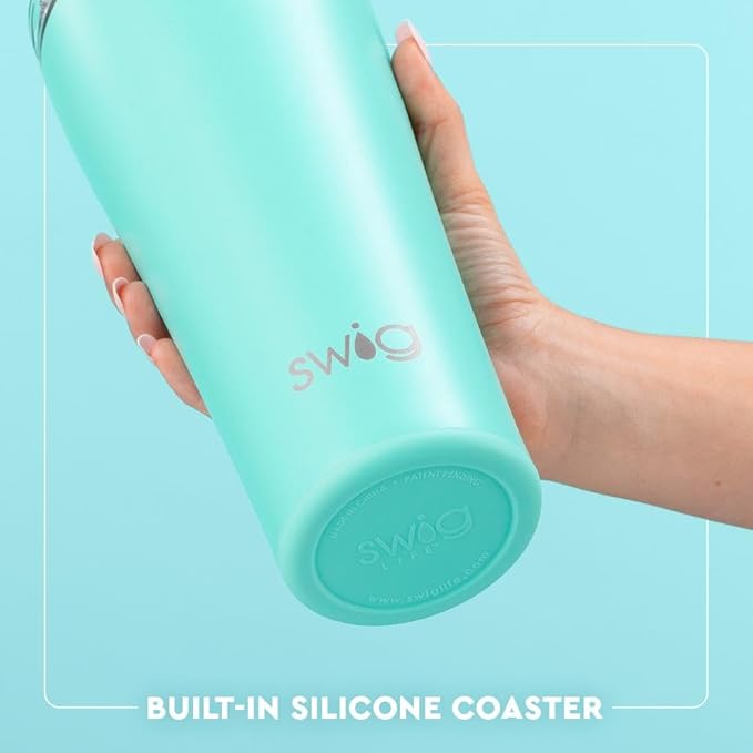 Swig Life 32oz Insulated Tumbler, Halloween Travel Coffee Tumbler with Lid, Cup Holder Friendly Travel Coffee Mug, Stainless Steel, 32 oz, Reusable Insulated Mug with Lid (Candy Corn)