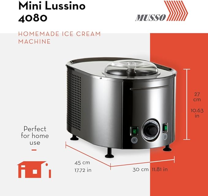 Lello 4080 Musso Lussino 1.5-Quart Ice Cream Maker, Stainless - 110/120V 60 HZ