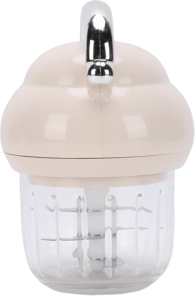 Generic Electric Garlic Chopper, 21000 RPM Portable Veggie Chopper Garlic Onion Grinder Masher, Cordless Mini Baby Food Processor, for Ginger, Chili, Fruit, 350ML