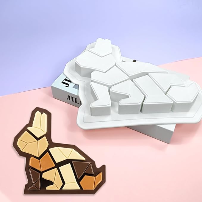 mostsom Honeycomb Molds Silicone Non-Stick Rabbit Cookie Mold Diy Rose Flower Chocolate Mould Used for Jelly, Candy,Biscuits (A_12x11.48x1.2 inch)