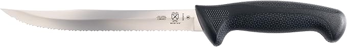 Mercer Culinary Millennia Black Handle Tiger Edge Slicer, 8-Inch