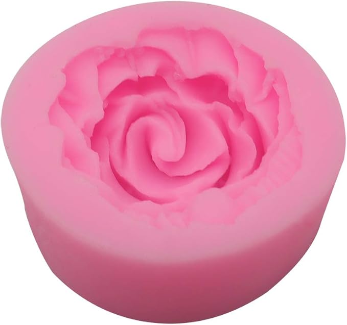 2 Piece 3d Flower Bloom Rose Shape Silicone Molds for Cupcake Dessert Chocolate Jelly Cookie Decor, Jewelry, Pastry, Chocolate,Handmade Soap Mould Candy Making