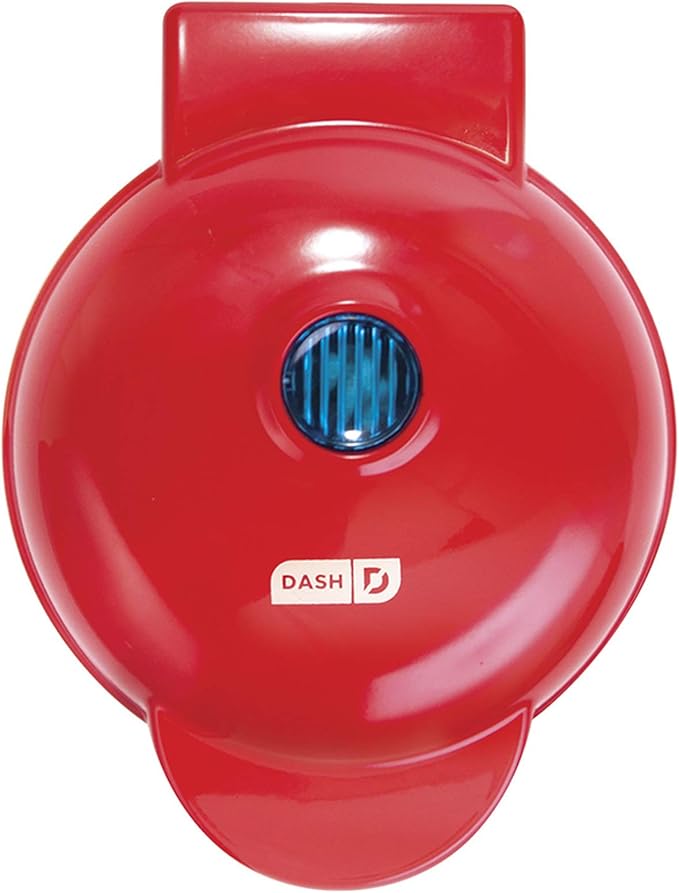 Dash Mini Maker Set - Customized Treat Maker - Supports Multi-Function Cooking - Easy Cleanup and User-Friendly Design - White, Aqua & Red - Waffle, Grill & Griddle Irons