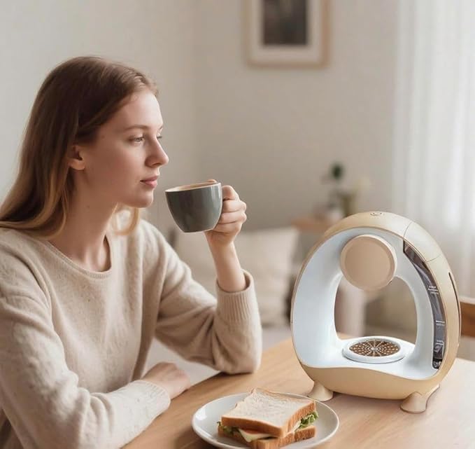 Single Serve Coffee Maker For K Cup Pod and Coffee Grounds /Tea, Fast Brew in 2 minutes, 2 IN 1 One Button Coffee Machine 4-8 Oz Brew Sizes, Stylish＆Compact For Home, Office, RV and Dorm, Champagne