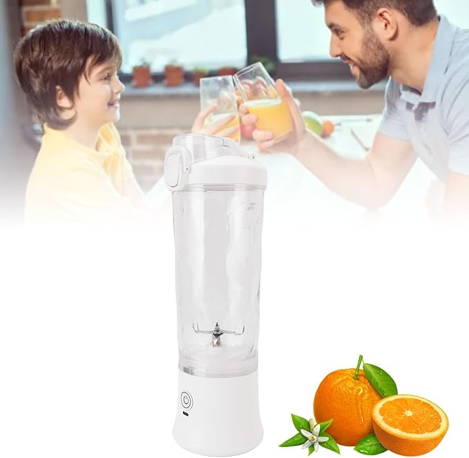 Portable Blender, Mini USB C Rechargeable Blender, 600ml 18000RPM with Stainless Steel Blades & RGB Light, Ideal for Travel, Gym & Home
