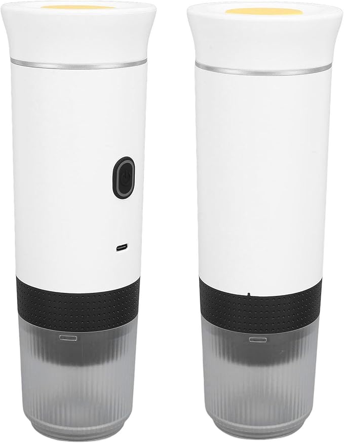 Asixxsix Portable Maker, Rechargeable 2500mAh Battery One Button Operation Travel Coffee Maker, Camping with Rich Flavor Extraction for Travel Office Household (White)