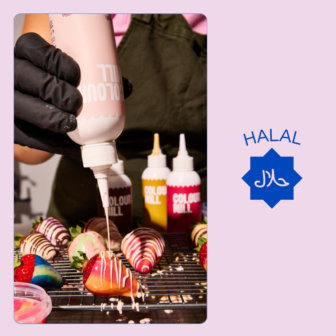 Colour Mill Chocolate Drip Easy-Melt Drizzle for Desserts, 125 Grams Baby Pink