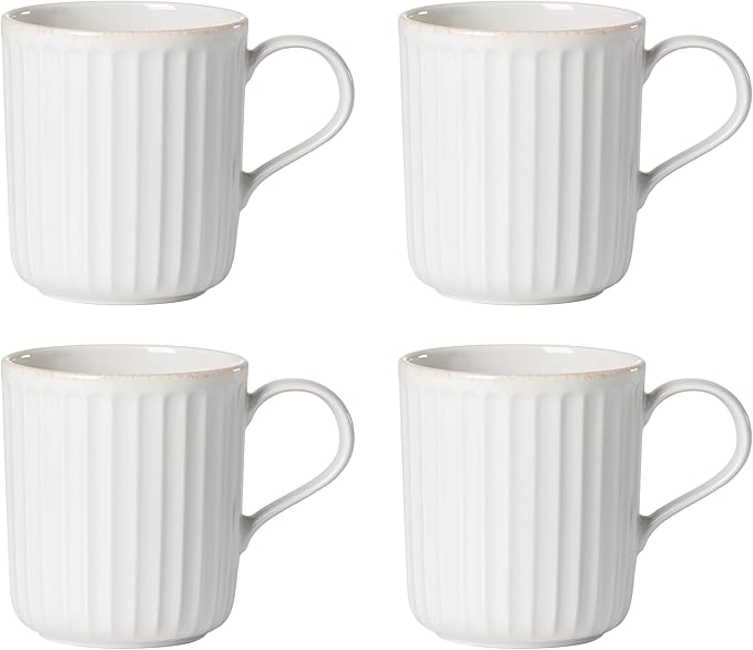 Lenox 893549 French Perle Scallop 4-Piece Mug Set