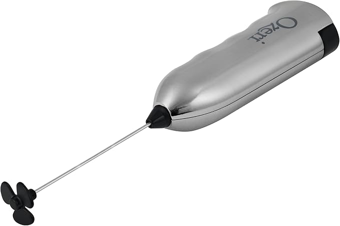 Ozeri Deluxe Milk Frother & Whisk in Stainless Steel, with Stand and 4 Frothing Attachments
