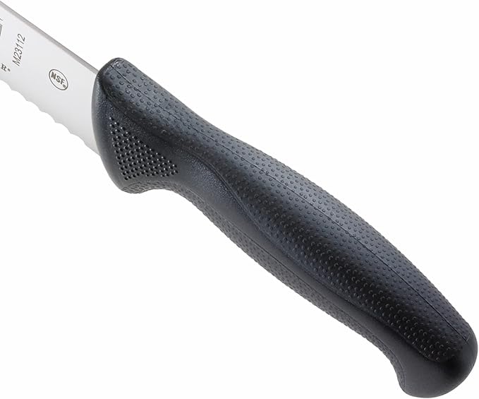 Mercer Culinary M23112 Millennia Black Handle, 12-Inch Wavy Edge, Slicer