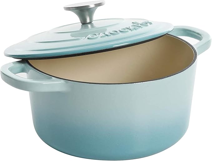Crock-Pot Artisan Round Enameled Cast Iron Dutch Oven, 3-Quart, Blush Pink