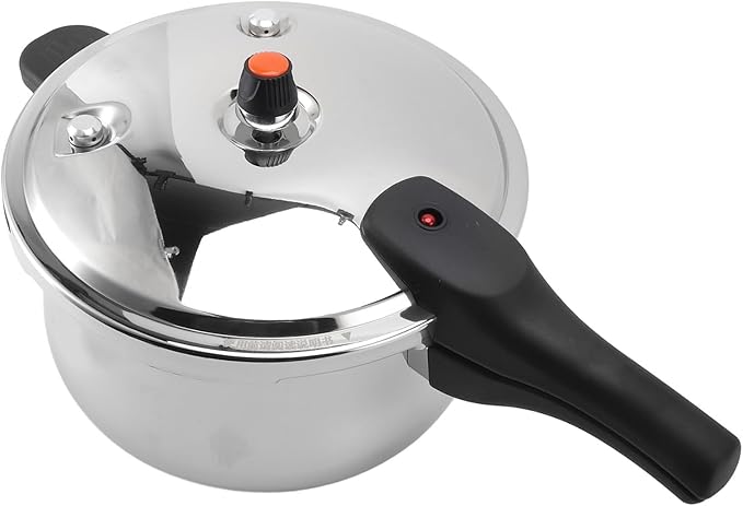 Electric Pressure Cooker, Alarm Valve, Anti-clogging Cover, 80KPA Stainless Steel Pressure Cooker for Gas Stove (9L)