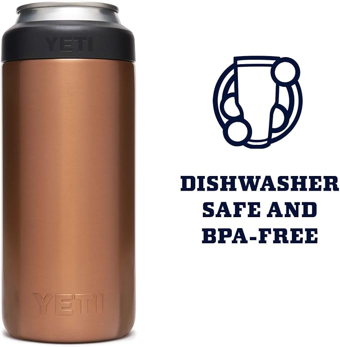 YETI Rambler 12 oz. Colster Slim Can Insulator for the Slim Hard Seltzer Cans, Copper