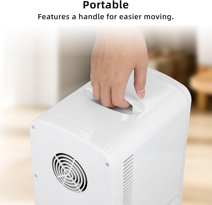 Antarctic Star 4L/6 Can Portable Mini Fridge,Personal Compact Refrigerator,Small Cooler for Food,Drinks or Skin Care, AC/DC for Bedroom, Car, Office & Dorm, White