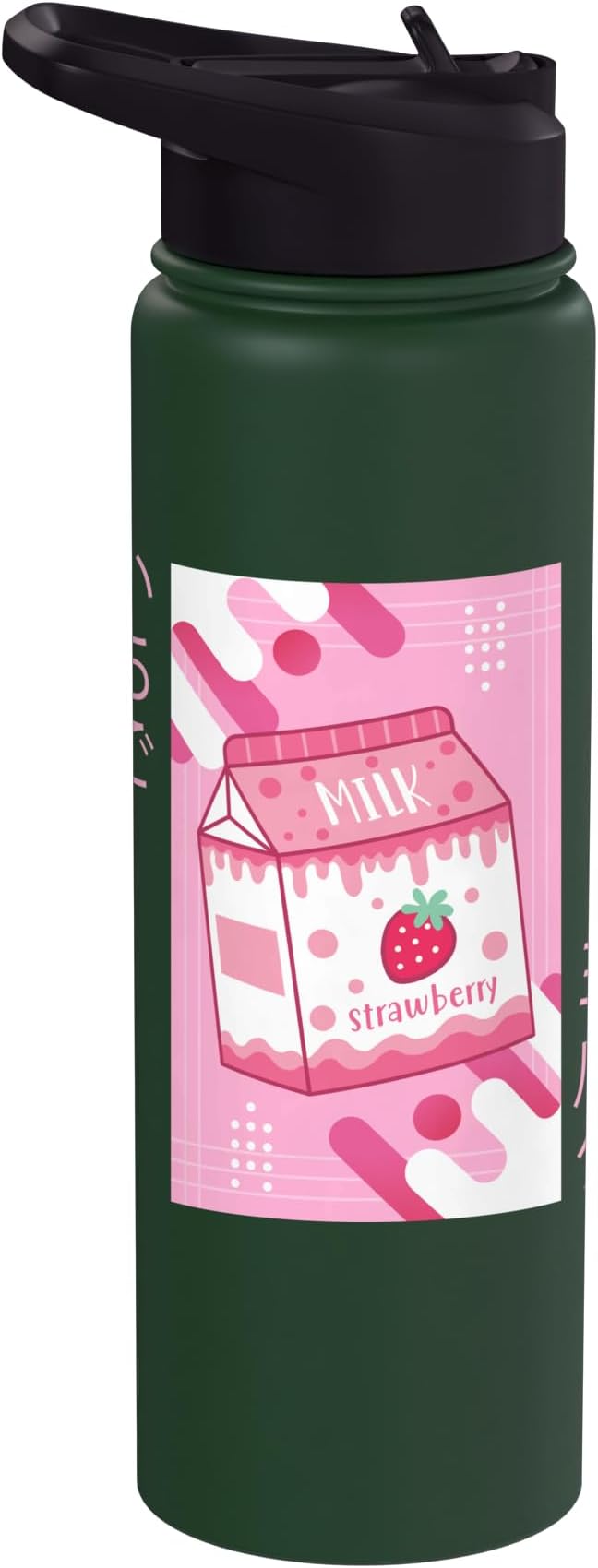 Strawberry Milkshake Tshirt Japanese Otaku Anime Kawaii Stainless Steel Insulated Water Bottle