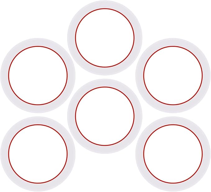 [UPGRADED] Sealing Gasket for Bialetti Moka Express 1 Cup Iconic Stovetop Espresso Maker - 6 PCS Replacement Food Grade Silicone Seal Ring for Aluminum Stovetop Coffee Maker Pots