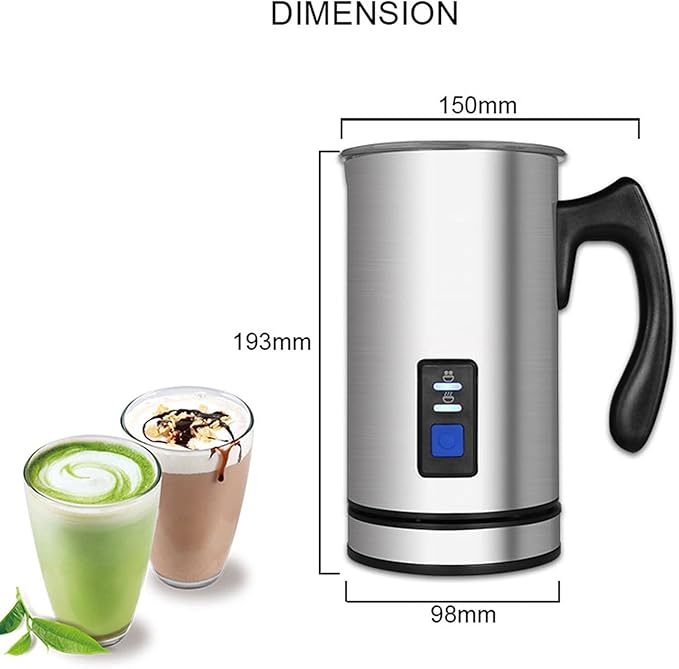 AIZYR Electric Detachable Milk Frother and Steamer Stainless Steel Milk Warmer with Hot & Cold Foam for Coffee, Hot Chocolates, Cappuccino,220v