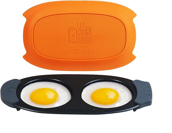 MKYSAIL 2-in-1 Microwave Breakfast Maker Bundle: Egg Cooker & Sandwich Press | Quick 90-Second Gourmet Meals | Dishwasher Safe, Portable for Home, Dorms, Travel (No Stovetop Needed!)