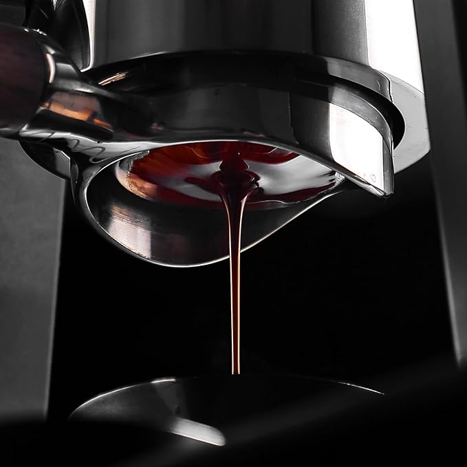Manual Espresso Maker Set - Hand Press Espresso Machine – 12Bar Pressure Profiling, Dual-Lever Manual Coffee Maker with Pre-Infusion, Portable for Custom Espresso Shots, Stainless Steel (Black)