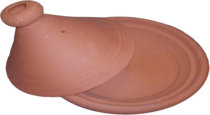 Treasures Of Morocco Moroccan Lead Free Cooking Tagine Non Glazed X-Large 13 Inches in Diameter Authentic Food