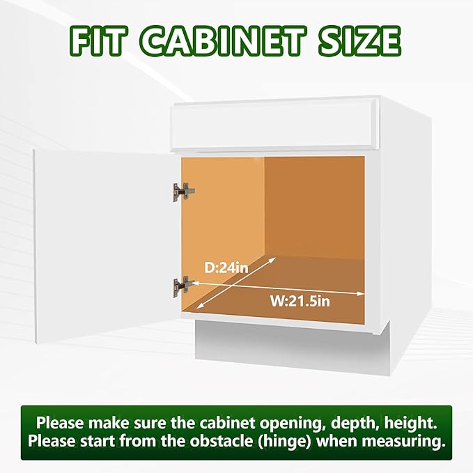 LOVMOR Pull Out Cabinet Organizer 20"W x 21"D, Kitchen Cabinet Pull Out Shelves Slide Out Storage