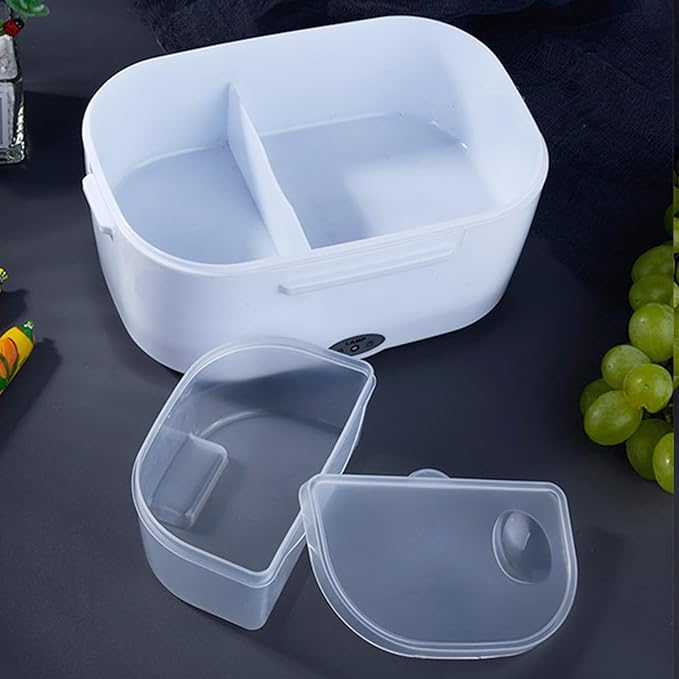 INVODA Electric Lunch Box 110V Food Heating Lunch Hot Box Portable Insulated Bento Box Electric Lunch Container for Office Travel Home (Green)
