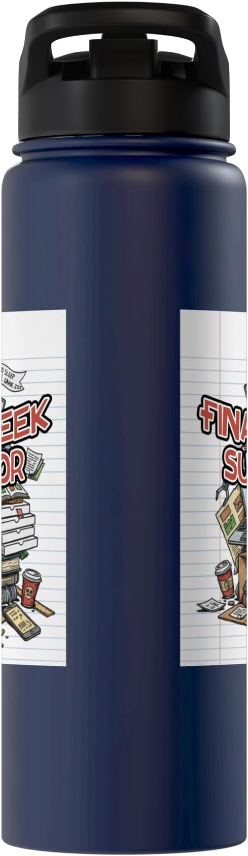 Cafeteria Critic - Student Lunch School Humor Food Chaos Stainless Steel Insulated Water Bottle